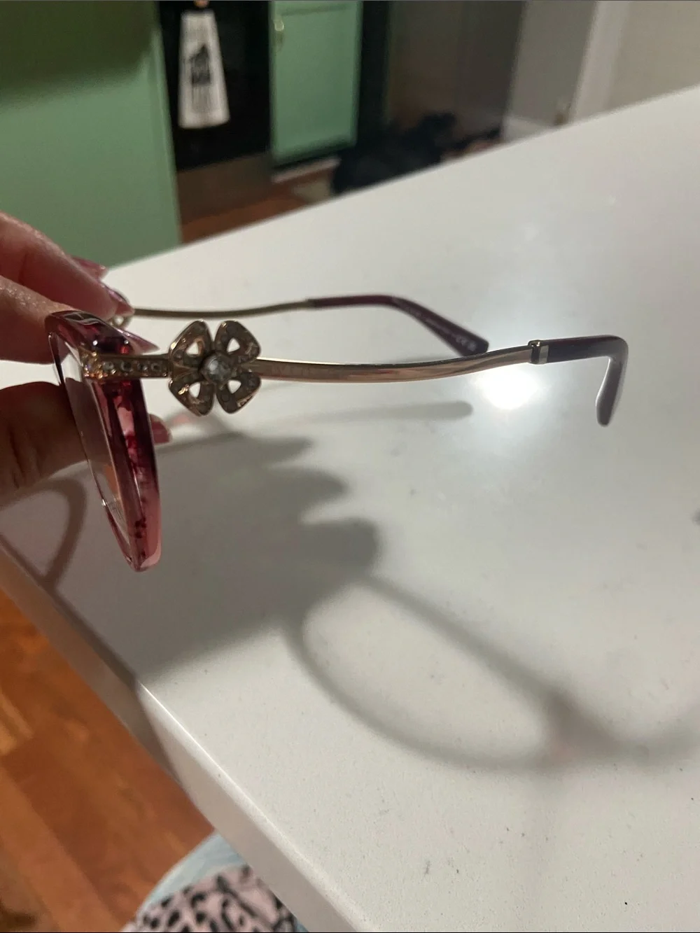 Bulgari Pink Cat-Eye Optical Glasses Frame